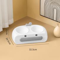 Duck Design naminių gyvūnėlių dvigubas dubuo plastikinis kačiukas šunų maisto gėrimo padėklas lesyklėlė kačių šėrimui naminių gyvūnėlių reikmenys