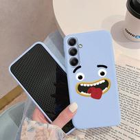 Funny Patterned Soft Silicone Case For Samsung M35 A55 Xiaomi Redmi Note 13 Poco C65 iPhone 15 Huawei Honor Realme Camera Protective Shockproof Cover Samsung Galaxy S9 Plus mėlyna