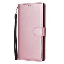 For Samsung Galaxy A15 A25 A35 A55 A54 A14 A24 A23 A13 A05 A05s A03s A04s A04 A04e A02s A34 A53 A73 A33 5G Flip Wallet PU Leather Silicone Back Cover Galaxy A15 rožinio aukso spalvos