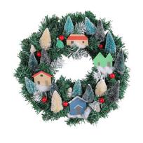 35 cm Kalėdiniai vainikai su lempučių girlianda, kūrybinga durų, langų, vakarėlių, vestuvių dekoracija, Kalėdų vakarėlio namų dekoracija Wreath with Light black