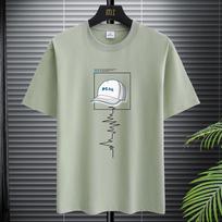 Marškinėliai vyrams Drabužiai Fitness White O Neck Anime Vyriški marškinėliai Vyriški Oversized S-5XL Vyriški marškinėliai Goth Punk Hat Print 5XL chaki
