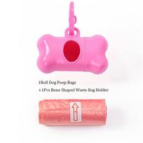 Pet Poop Bags Disposable Dog Waste Bags, Bulk Poop Bags with Leash Clip and Bone Bag Dispenser  Bags with Paw Prints