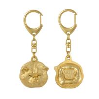 Akita, Akita Inu - Gilded key ring with dog, handbag decoration, luxury accessory by Art-Dog brand