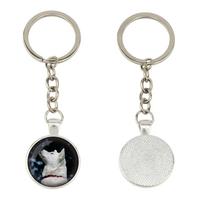 Akita, Akita Inu - keychain in a box, own photo, keychain pendant from Art-Dog brand sidabras