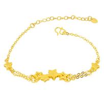 Vietnam Sand Gold Five-pointed Star Bracelet Female 24k Gold Plated Fashion Bracelet Transfer Jewelry beige