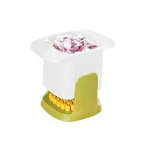Multifunctional Vegetable Chopper with Container, Manual Pressure Food Slicer, Stainless Steel Knife, Kitchen Tool for Slicing Carrots Potatoes Onions