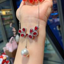 Australian Fritillary Pearl Pendant Female Cold Wind Gold Pearl Necklace Bone Chain Female