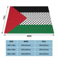 Palestinos vėliavos flanelinis pledas Palestinietiškas Hatta Kufiya Keffiyeh raštas Mesti pledą lovai, sofai, foteliui 125*100cm Antklodė 75x100cm 30x40in black