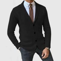 2024 Men's Simple Blazer Jacket Business Office Casual Lapel Button Coats Solid Vintage Slim Autumn Winter Suits Jacket for Men 3XL tamsiai mėlyna spalva