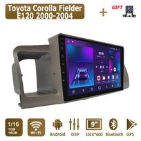 Android Carplay automobilio radijas, skirtas Toyota Corolla Fielder E120 2000-2004 Multimedijos grotuvo galvos blokas Stereo GPS navigacija BT WIFI 2+32GB 1+16GB white