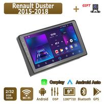 Android Carplay Automobilio Radijas Renault Duster 2015-2018 Multimedia Grotuvas Galvos Vienetas Stereo GPS Navigacija BT WIFI 2+32GB 2+32GB blue