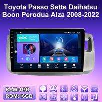 2 DIN Android Carplay Car Radio For Toyota Passo Sette Daihatsu Boon 2008-2022 Multimedia Player Head Unit Stereo GPS Navigation BT WIFI 2+32GB 1+16GB blue