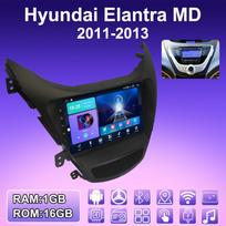 2 DIN Android Carplay Car Radio For Hyundai Elantra MD 2011-2013 Multimedia Player Head Unit Stereo GPS Navigation BT WIFI 2+32GB 1+16GB blue