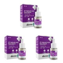 The Derma Co 2% Salicylic Acid Serum with Witch Hazel & Willow Bark for Active Acne - 10ml (Pack of 3)