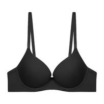 Moteriški apatiniai Sexy Deep V Push Up liemenėlės Besiūlės Patogus Kasdienis apatinis trikotažas Solid Wireless Didelės dydžio BCDEF Cup liemenėlė 85D balta