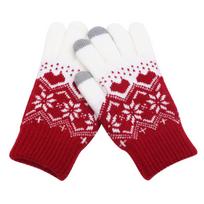 Christmas Gloves Ladies' Jacquard Touch Winter Warmth Screen Gloves Outdoor Cycling Warmth Gloves one size pilka