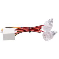 Automotive Specific,LED Daytime Running Lights,12V-85V Motorcycle and Electric Vehicle Flashing Color Lights,Red and Blue Dual Color, Brake Taillights 2.7*2.1*1.9cm balta