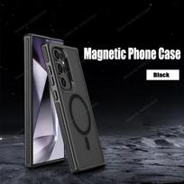 Magnetic Phone Case For Samsung Galaxy S24 Ultra s23 S22 Plus Cases Matte Translucent Armor Shockproof Cover Foriphone 16 15 14 13 12 11 Pro Max Galaxy S24 Ultra juoda