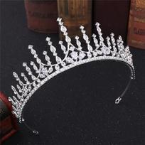Luxury Water Drop Crystal Crown Headband for Princess Tiaras Headdress Party Wedding Dress Hair Jewelry Bridal Diadem for Queen black