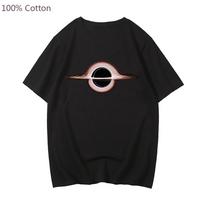 Black Hole Interstellar Gargantua Science T-Shirt Mens Tops Quality 100% Cotton Short Sleeve Summer Casual Tshirt Loose Tees XS juoda