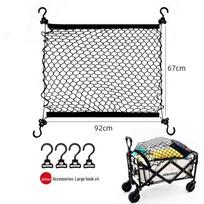Car trunk luggage storage net set for supplies. Outdoor trolley storage net bag 92*76 black