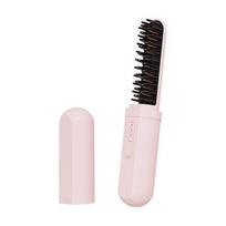 Portable Cordless Hair Straightener Brush 3 Temp Adjustable Fast Heating USB rožinė