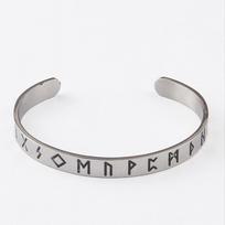 Viking Rune Stainless Steel Copper Cuff Bracelet Norse Jewelry Strong Vintage Ancient Amulet Talisman for Men Women sidabras