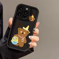 Telefono dėklas, skirtas iPhone 16 13 11 Pro Max iPhone 11 13 16 Samsung S24 Ultra Samsung A54 Redmi note 12 11 Infinix Case iPhone 7&8 juoda