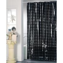 Dušo užuolaida - MSV - 180x200cm - PVC - Juoda - Šiuolaikinė juoda
