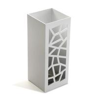 Porte-parapluie - Versa - Geometric - Bois MDF - Blanc - 48,5 x 22 x 22 cm balta