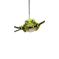 Green frog decorative cartoon series Christmas tree pendant acrylic car interior rearview mirror pendant