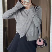 Autumn Fashion Solid O-neck Knitted Cardigan For Women Winter Long Sleeve Casual Cardigans Sweater Coats Ladies Slim Fit Vintage Kniwears Jacket 31063 One Size pilka spalva