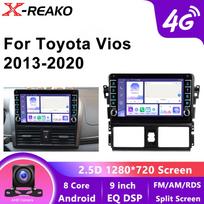 Android 12 Carplay For TOYOTA VIOS YARIS 2013 - 2020 Car Radio Multimedia Video Player Navigation GPS 4G 8Core Stereo Qled Screen 8 core 4GB+64GB