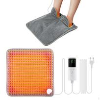 Electric Foot Warmer Fast Heating Washable Comfortable for Indoor Bed Office gray