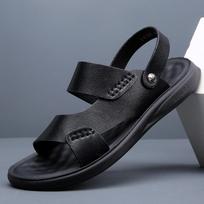 Madingos vasarinės vyriškos basutės įslystamos madingos Lauko paplūdimio vyriški šlepetės Neslystančios lengvos plokščiapadės laisvalaikio avalynė vyrams Zapatos Hombre 6.5 juoda
