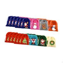 50Pcs Christmas Gift Wrap Bags Sacks Multipurpose Accessories for Wrapping Party Favors with 9x12cm