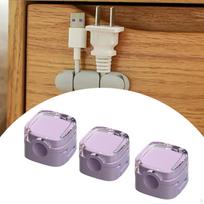 3 vnt. Kabelių spaustukai Laido tvarkymo organizatorius Madingas laikiklis saugojimui Biurui Purple beige