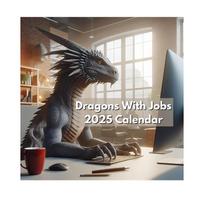 Dragons With Jobs 2025 Calendar,Dragon Calendar,2025 Dragon Calendar,Calendar One Size juoda