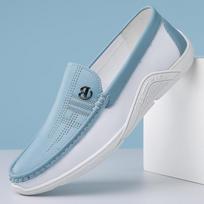 Fashion Summer 2024 new men's casual shoes lazy feet cover Tsutsu shoes small white shoes driving man 38 mėlyna