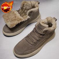 Fashion Winter Men's Boots With Fur Platform Warm Male Shoes In Promotion Retro Casual Low Price Fashion Original Deals Sale Comfortable 38
