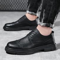 Madingi vyriški oxford batai su raišteliais Retro Bullock dizainas Vyriški klasikiniai verslo oficialūs batai apvalus pirštas odiniai batai Vyriški oficialūs batai 6.5 juoda