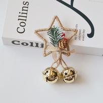 Snowflake Bells Christmas Decoration Pendant Bow Pentagram Bells Hall Decoration Home Christmas Tree Pendant