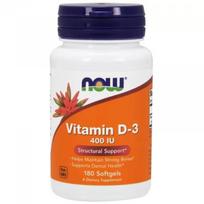 Now Foods - Vitamin D-3 400 IU, 180 SGELS