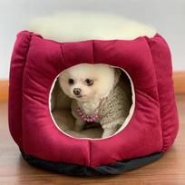 All-season Semi-enclosed Cat Kennel  Pet Kennel  Four-season Pet Supplies  Deep Sleep Mat for Sleeping S：40*30