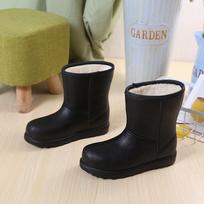 Fashion Winter Warm Waterproof Women Fur Boots High Heel Fashion Solid Ladies Rain Platform Shoes EVA Girls Ankle Snow Boots Black 36-37 feet(35-36) juoda