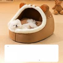 Kennel Warm Autumn and Winter Small and Medium Sized Dogs Can Disassemble and Clean The Kennel Teddy Semi-enclosed Pet Sleeping Supplies S