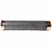 Custom Brass Kaleidoscope with Leather, Personalized Gift for Dads Men Women, Kids Birthdays, Christmas Decor, Minimalistic (Gray Leather) gray