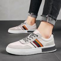 Fashion Lace up Skateboard Shoes Men Casual Sneakers 2024 New PU Trend Flats Comfortable Vulcanized Shoes Fashion Zapatos De Hombre 44 juoda