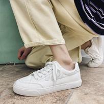 Canvas Shoes Summer Student Tide Brand Low-Top Shoes Trend Casual Little White Shoes Couple Hong Kong Style Board Shoes 35 balta