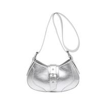 Fashion Trend Crossbody Bags  New Fashion Dumplings Bags Solid Large Capacity Luxury PU Leather High Quality Shoulder Bags white